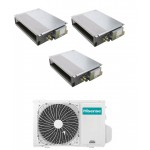 CONDIZIONATORE HISENSE CANALIZZATO TRIAL SPLIT 9000+9000+9000 BTU INVERTER 3AMW62U4RFA R-32 A++