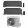 TOSHIBA HAORI WIFI R32 CONDIZIONATORE DUAL SPLIT INVERTER 9000+12000 BTU RAS-2M14U2AVG-E A++