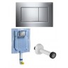 GEBERIT CASSETTA SCARICO INCASSO WC UNICA+ PLACCA SIGMA 30 CROMATA/SATINATA/CROMATA + CANOTTO