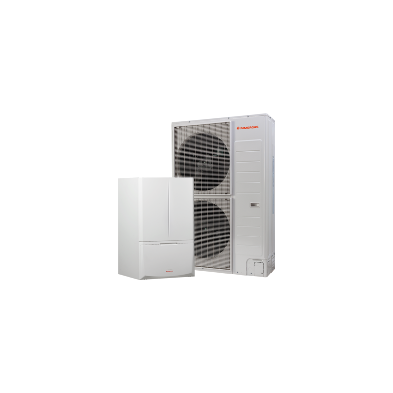 sistema pompa di calore ibrida immergas magis combo 12 v2 24kw chiller 120 kw monofase inverter con modulo idronico a