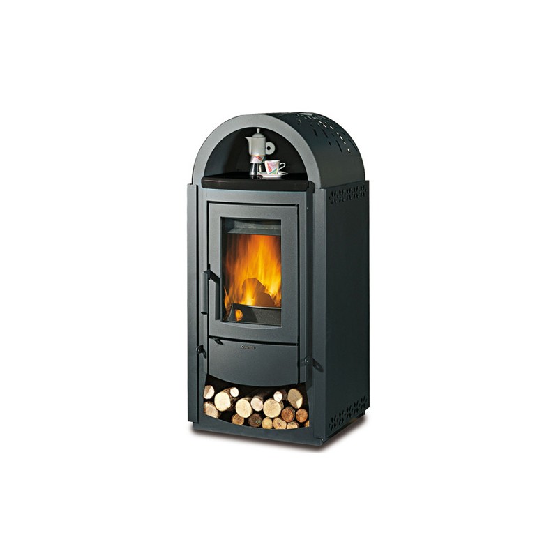 stufa a legna la nordica extraflame norvegia new bii 106 kw in ghisa smaltata ad aria