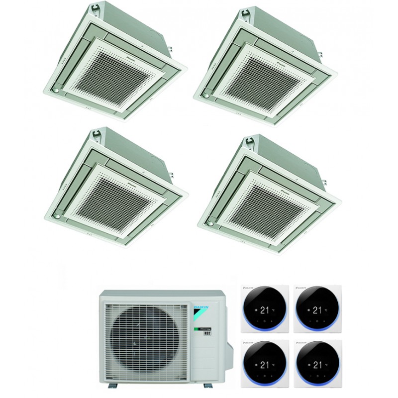 condizionatore daikin quadri split cassetta a 4 vie fully flat 9000900090009000 btu inverter 4mxm80n