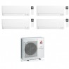 CONDIZIONATORE MITSUBISHI QUADRI SPLIT MSZ-AY 9000+9000+9000+9000 BTU WIFI INVERTER MXZ-4F72VF A++