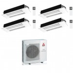 CONDIZIONATORE MITSUBISHI QUADRI SPLIT CASSETTA 1 VIA MLZ-KP 9000+9000+9000+18000 BTU INVERTER MXZ-4F72VF A++