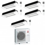 CONDIZIONATORE MITSUBISHI PENTA SPLIT CASSETTA 1 VIA MLZ-KP 9000+9000+9000+9000+9000 BTU INVERTER MXZ-5F102VF A++