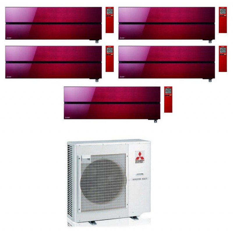 condizionatore mitsubishi penta split kirigamine style rosso 90009000900090009000 btu wifi inverter mxz 5f102vf