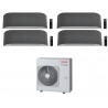 CONDIZIONATORE TOSHIBA QUADRI SPLIT HAORI 9000+9000+9000+9000 BTU WIFI INVERTER RAS-4M27U2AVG A++