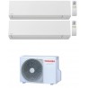 TOSHIBA SHORAI EDGE WIFI R32 CONDIZIONATORE DUAL SPLIT INVERTER 9000+9000 9+9 BTU RAS-2M18U2AVG-E A++