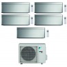 CONDIZIONATORE DAIKIN PENTA SPLIT STYLISH 7000+7000+12000+12000+15000 BTU SILVER WIFI INVERTER 5MXM90N A+++