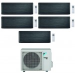 CONDIZIONATORE DAIKIN PENTA SPLIT STYLISH 7000+7000+7000+7000+7000 BTU REAL BLACKWOOD WIFI INVERTER 5MXM90N A+++