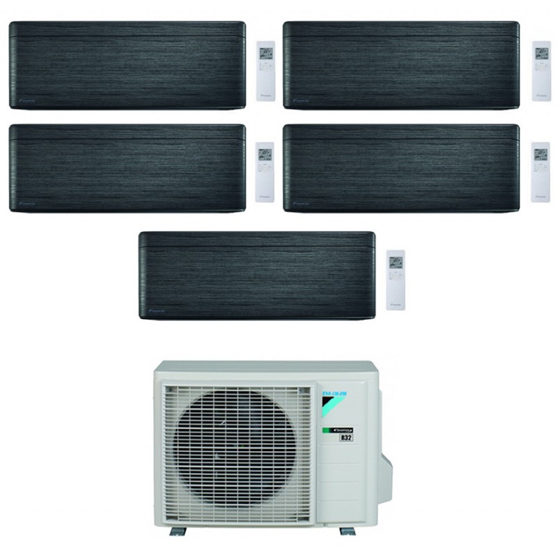 condizionatore daikin penta split stylish 700070007000700012000 btu real blackwood wifi inverter 5mxm90n