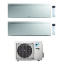 condizionatore daikin dual split emura 70009000 btu bianco wifi inverter 2mxm68n