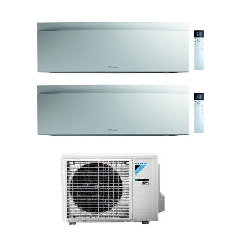 condizionatore daikin dual split emura 70009000 btu bianco wifi inverter 2mxm68n