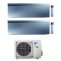 condizionatore daikin dual split emura 70007000 btu silver wifi inverter 2mxm40n