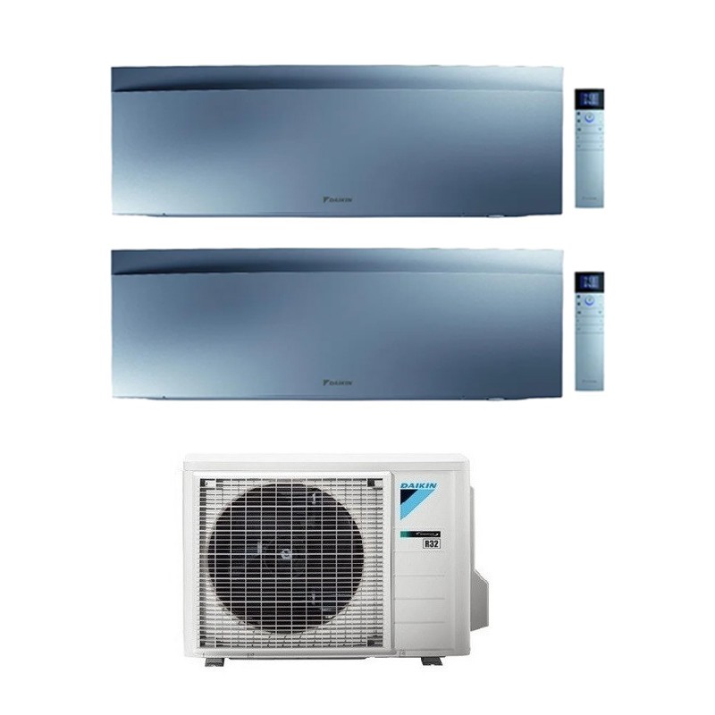 condizionatore daikin dual split emura 70007000 btu silver wifi inverter 2mxm40n