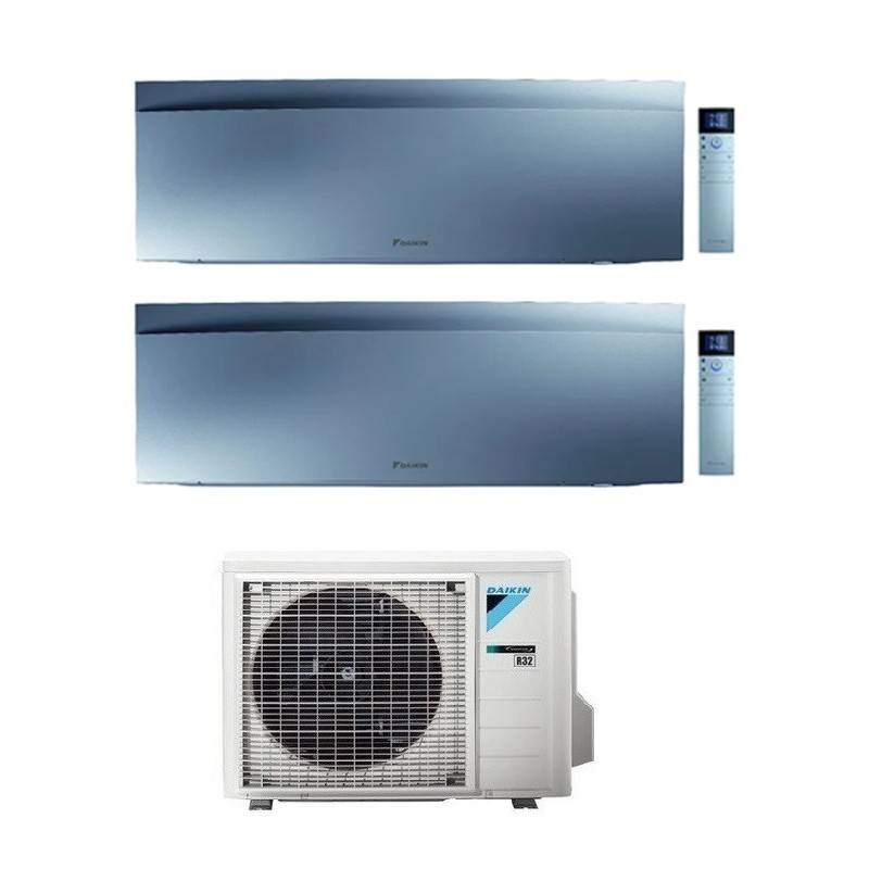 condizionatore daikin dual split emura 1500015000 btu silver wifi inverter 2mxm50n