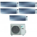 CONDIZIONATORE DAIKIN EMURA 3 PENTA SPLIT 7000+7000+7000+7000+7000 BTU SILVER WIFI INVERTER 5MXM90N A+++