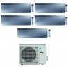 CONDIZIONATORE DAIKIN EMURA 3 PENTA SPLIT 7000+7000+7000+7000+7000 BTU SILVER WIFI INVERTER 5MXM90N A+++