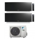 condizionatore daikin dual split emura 70007000 btu black wifi inverter 2mxm40n