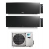 CONDIZIONATORE DAIKIN EMURA 3 DUAL SPLIT 7000+12000 BTU BLACK WIFI INVERTER 2MXM40N A+++