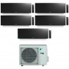 CONDIZIONATORE DAIKIN EMURA 3 PENTA SPLIT 7000+7000+7000+15000+18000 BTU BLACK WIFI INVERTER 5MXM90N A+++