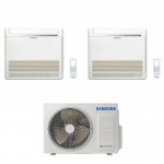 CONDIZIONATORE SAMSUNG DUAL SPLIT CONSOLE A PAVIMENTO 9000+9000 BTU INVERTER AJ040TXJ2KG/EU A+++