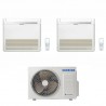 CONDIZIONATORE SAMSUNG DUAL SPLIT CONSOLE A PAVIMENTO 9000+12000 BTU INVERTER AJ040TXJ2KG/EU A+++