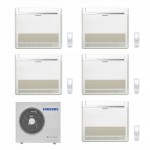 CONDIZIONATORE SAMSUNG PENTA SPLIT CONSOLE A PAVIMENTO 9000+9000+9000+9000+9000 BTU INVERTER AJ100TXJ5KG/EU A++