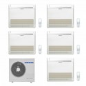 condizionatore samsung penta split console a pavimento 900090009000900018000 btu inverter aj100txj5kg eu