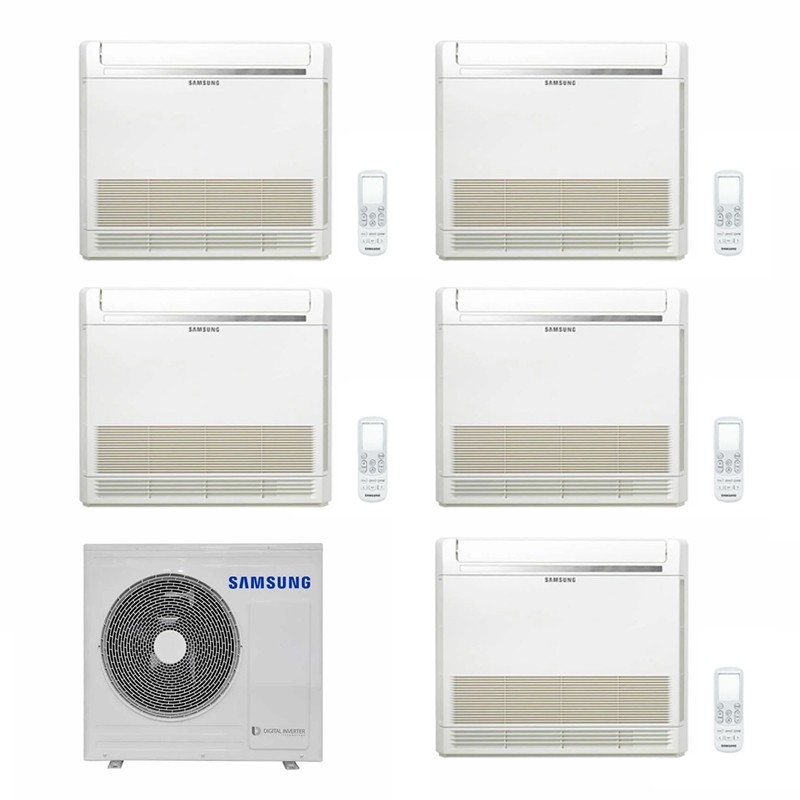 condizionatore samsung penta split console a pavimento 900012000120001200012000 btu inverter aj100txj5kg eu