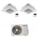 condizionatore samsung dual split cassetta a 4 vie mini windfree 900012000 btu inverter aj040txj2kg eu