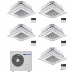 CONDIZIONATORE SAMSUNG PENTA SPLIT CASSETTA A 4 VIE MINI WINDFREE 9000+9000+9000+9000+9000 BTU INVERTER AJ100TXJ5KG/EU A++