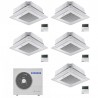 CONDIZIONATORE SAMSUNG PENTA SPLIT CASSETTA A 4 VIE MINI WINDFREE 9000+9000+9000+9000+18000 BTU INVERTER AJ100TXJ5KG/EU A++