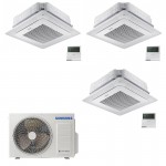 CONDIZIONATORE SAMSUNG TRIAL SPLIT CASSETTA A 4 VIE MINI WINDFREE 9000+9000+9000 BTU INVERTER AJ068TXJ3KG/EU A++