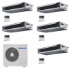 CONDIZIONATORE SAMSUNG PENTA SPLIT CANALIZZABILE 9000+9000+9000+9000+18000 BTU INVERTER AJ100TXJ5KG/EU A++