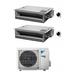 CONDIZIONATORE DAIKIN DUAL SPLIT CANALIZZABILE ULTRAPIATTO 9000+9000 BTU INVERTER 2MXM40N CON COMANDO A FILO A+++