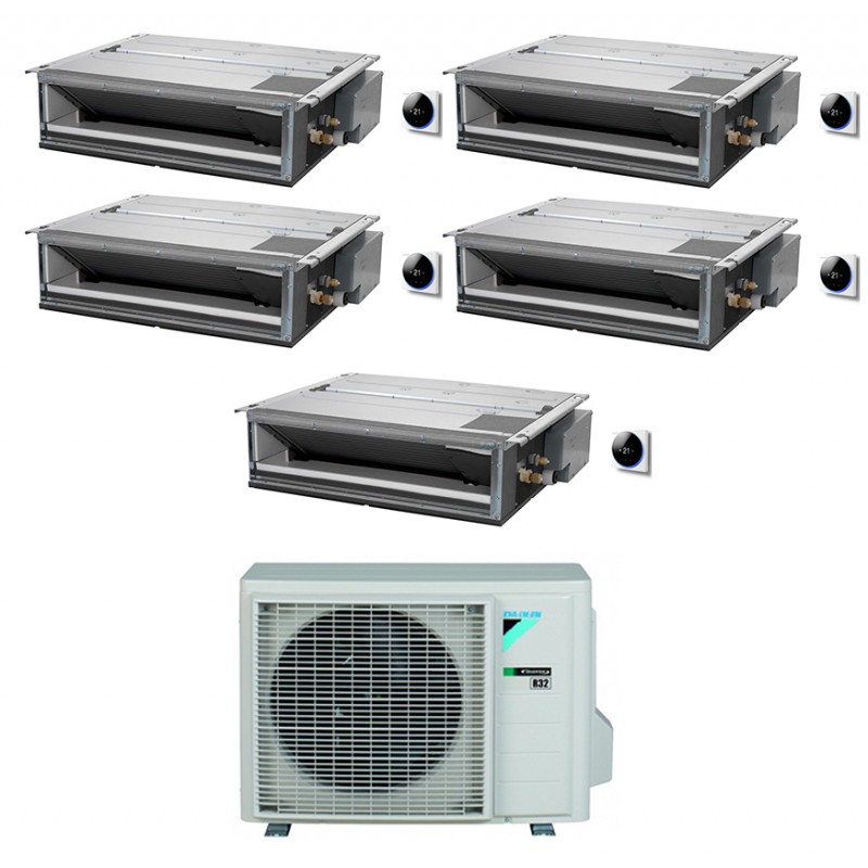 condizionatore daikin penta split canalizzabile ultrapiatto 900090009000900012000 btu inverter 5mxm90n con comando a filo