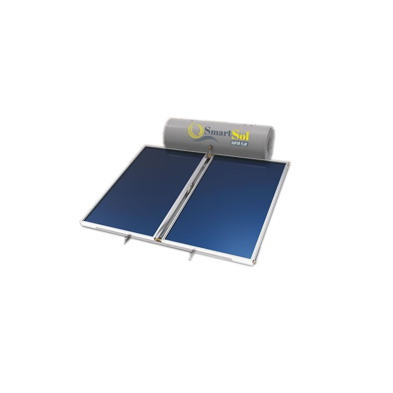 pannello solare smart sol solsys300 ecof 300 litri 2 collettori circolazione naturale tetto piano
