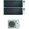 CONDIZIONATORE DAIKIN STYLISH TOTAL REAL BLACKWOOD WI-FI DUAL SPLIT 15000+18000 BTU INVERTER GAS R-32 2MXM68N A+++