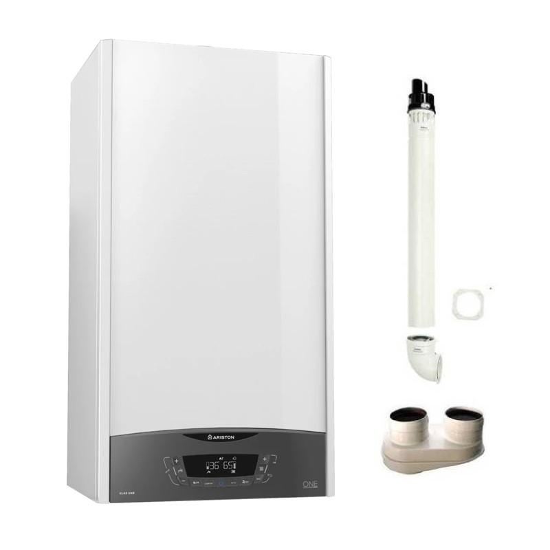 caldaia ariston clas one wi fi a condensazione camera stagna 30 kw metanogpl kit fumi omaggio