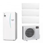 SISTEMA MITSUBISHI ECODAN MULTI 7.5 KW GAS R-32 MONOFASE INVERTER CON MSZ-AY 9000+9000+9000 + SERBATOIO SMALL ACS 170 LITRI