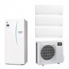 SISTEMA MITSUBISHI ECODAN MULTI 7.5 KW GAS R-32 MONOFASE INVERTER CON MSZ-AY 9000+9000+9000 + SERBATOIO SMALL ACS 170 LITRI