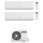 CONDIZIONATORE HISENSE DUAL SPLIT ENERGY ULTRA 7000+9000 BTU WIFI INVERTER 2AMW35U4RGC A++