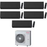 CONDIZIONATORE TOSHIBA PENTA SPLIT SHORAI EDGE BLACK 7000+7000+7000+9000+9000 BTU WIFI INVERTER RAS-5M34U2AVG-E A++