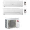 MITSUBISHI CLIMATIZZATORE CONDIZIONATORE DUAL SPLIT MSZ-HR R-32 15000+15000 MXZ-3HA50VF A++