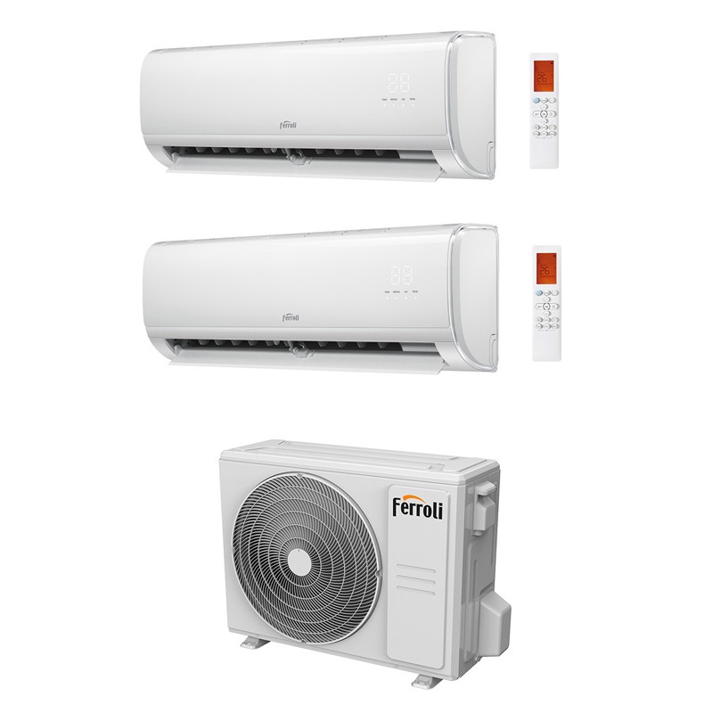 condizionatore ferroli dual split giada m 900018000 btu wifi inverter esterna 21 3 a
