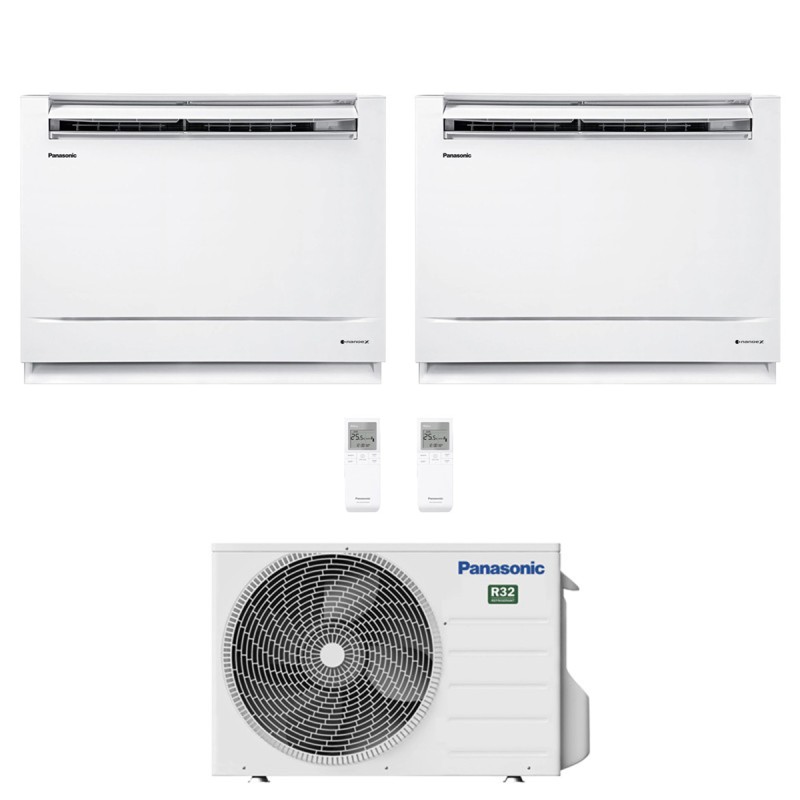 condizionatore panasonic dual split console a pavimento 90009000 btu inverter cu 2z35tbe a