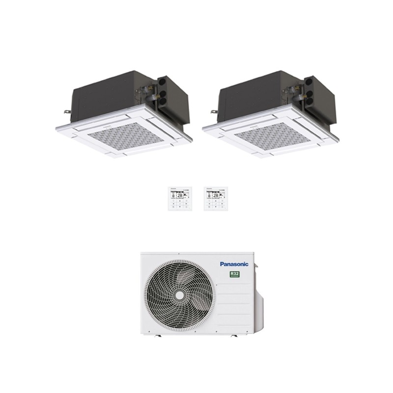 condizionatore panasonic dual split cassetta 4 vie 1200012000 btu inverter cu 2z50tbe