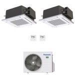 CONDIZIONATORE PANASONIC DUAL SPLIT CASSETTA 4 VIE 9000+12000 BTU INVERTER CU-3Z52TBE A+++
