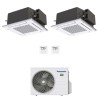 CONDIZIONATORE PANASONIC DUAL SPLIT CASSETTA 4 VIE 9000+12000 BTU INVERTER CU-3Z52TBE A+++